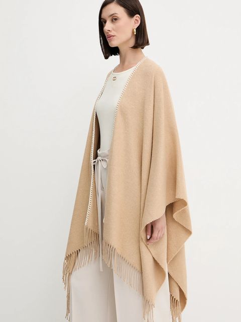Marella poncho Emme by Marella kolor beżowy 2525546031200