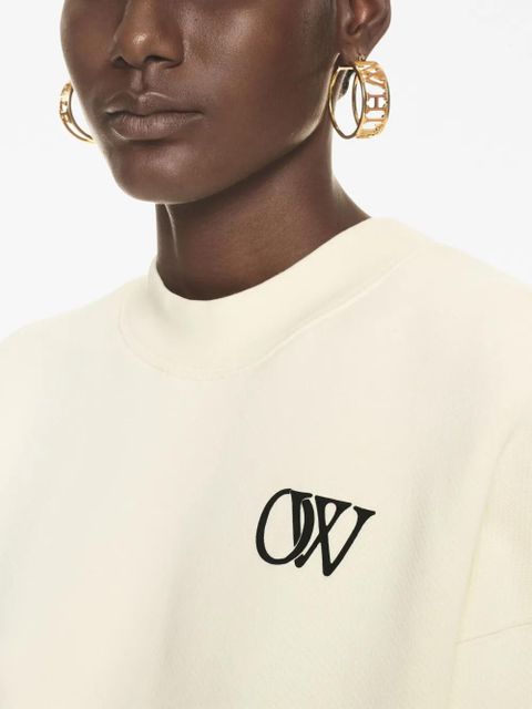 Off-White OW-print cotton sweatshirt