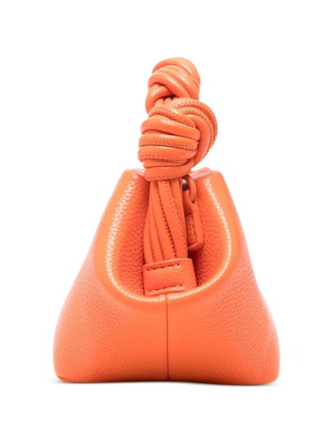 GANNI mini Bou braided-handle tote bag - Orange