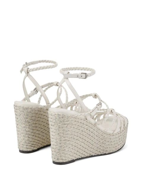 Jimmy Choo Nyra braided-strap sandals - White
