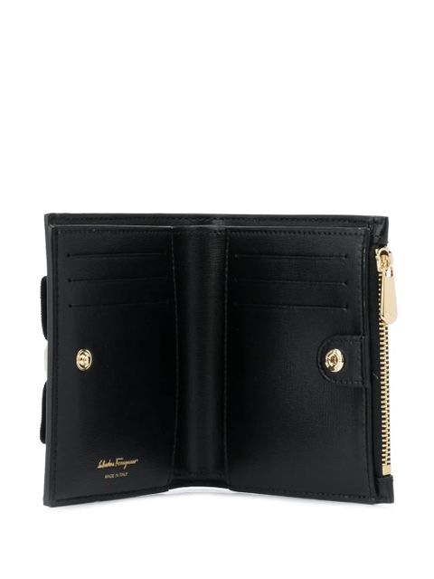 Ferragamo bow-detail small wallet - Black