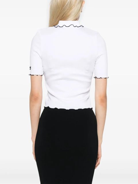 ROTATE BIRGER CHRISTENSEN ribbed polo top - White