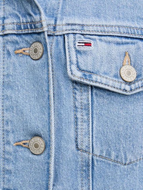 Tommy Jeans kurtka jeansowa kolor niebieski przejściowa DW0DW20123