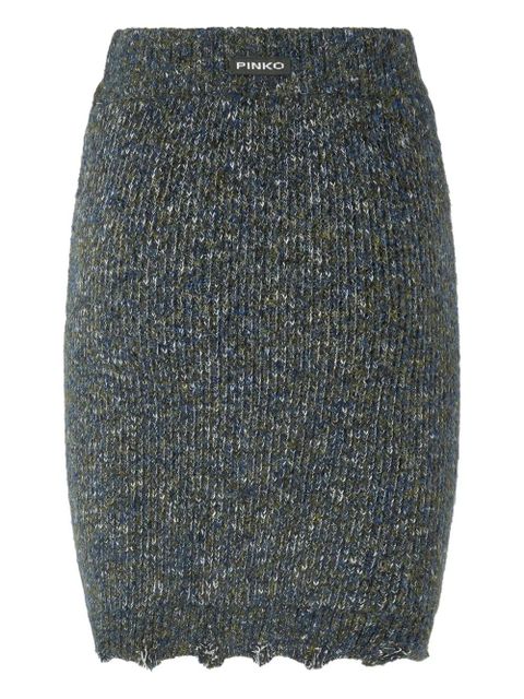PINKO cable-knit embellished skirt - Green - zdjęcie produktu nr 2