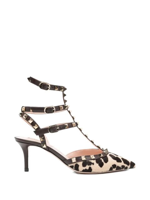 Valentino Garavani 70mm stud-embellished leopard-print pumps - Neutrals - zdjęcie produktu nr 1