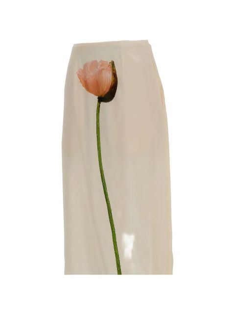 Simone Rocha floral midi skirt - Neutrals