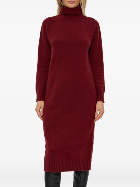Max Mara roll-neck knitted dress - Red