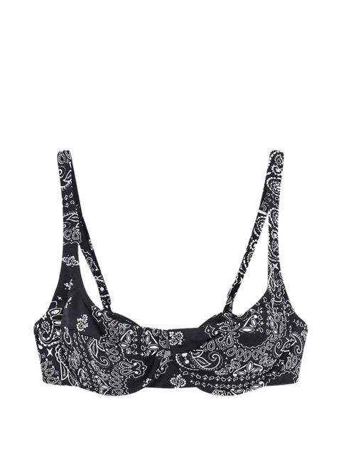 MC2 Saint Barth bandana-print underwired bikini top - Black - zdjęcie produktu nr 1