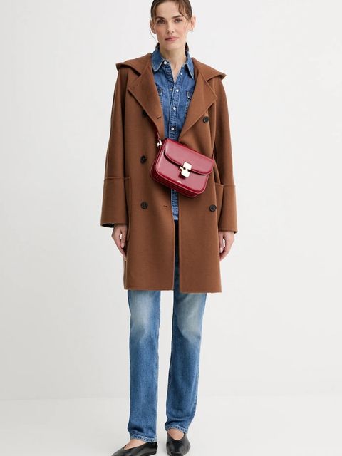 A.P.C. torebka skórzana sac grace small kolor czerwony PXCCK.F61413