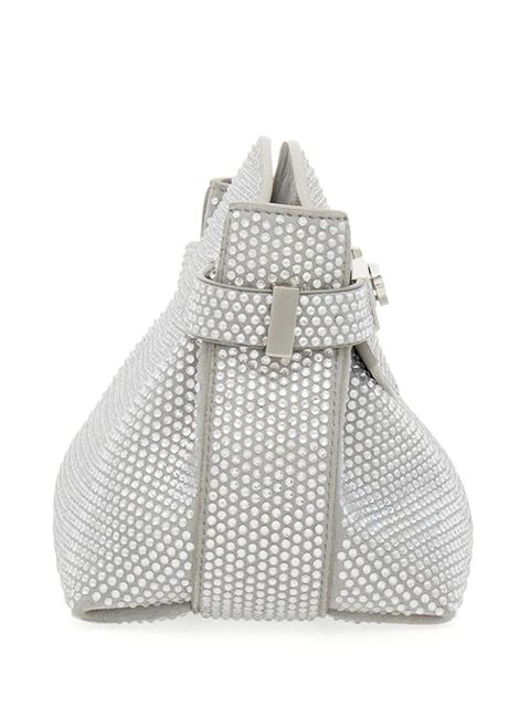 Ferragamo Hug crystal-embellished clutch bag - Grey