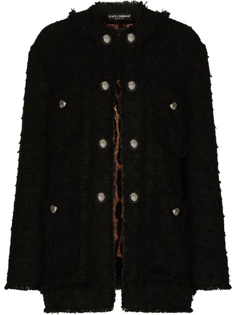 Dolce & Gabbana rush-stitch single-breasted jacket - Black - zdjęcie produktu nr 1