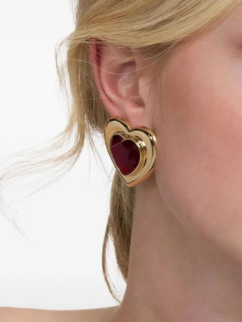 Self-Portrait heart earrings - Gold