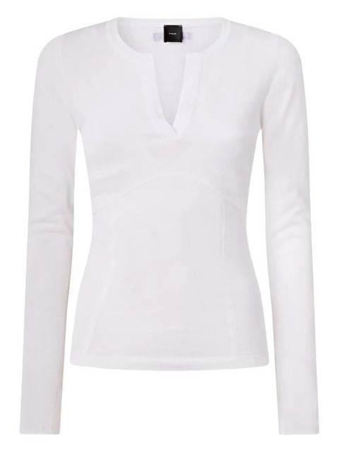 PINKO V-neck long-sleeve top - White - zdjęcie produktu nr 1