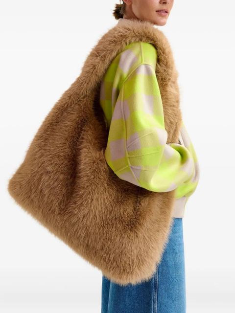 Essentiel Antwerp medium faux-fur shoulder bag - Brown - zdjęcie produktu nr 1