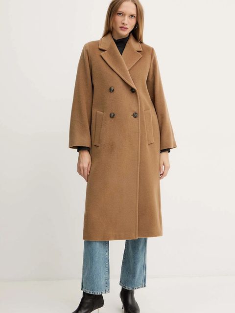 Weekend Max Mara płaszcz z dodatkiem wełny ZUFOLO kolor zielony 2525016092600 - zdjęcie produktu nr 1