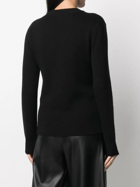 Rabanne crew-neck knit jumper - Black
