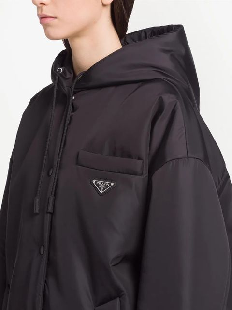 Prada Light Re-Nylon triangle-logo raincoat - Black