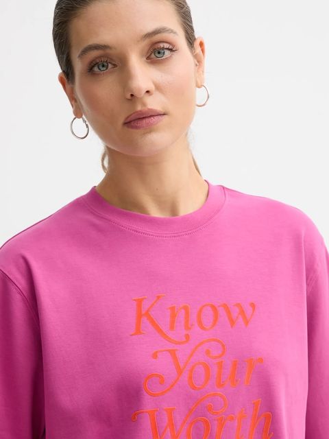 United Colors of Benetton t-shirt bawełniany damski kolor różowy 3DCJD10B9