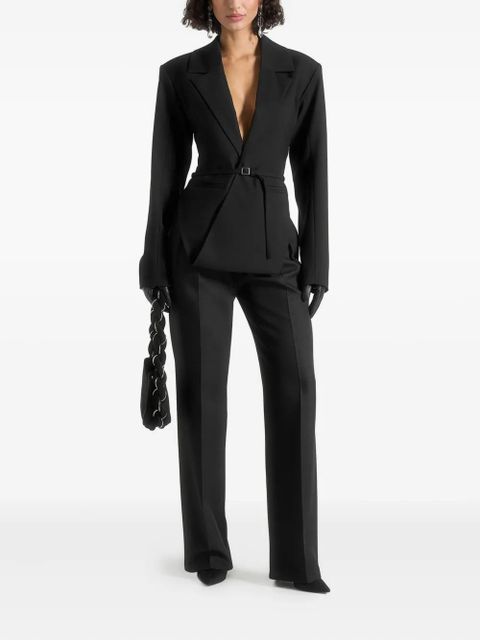 Manière De Voir Yuna plunge-tailored belt blazer - Black - zdjęcie produktu nr 2