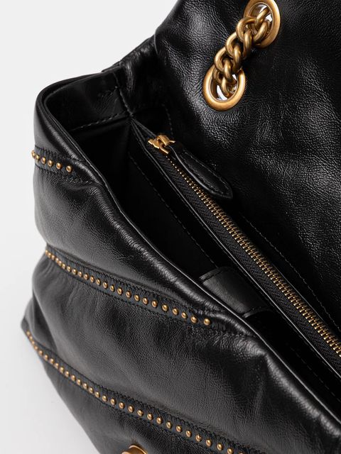 Pinko torebka skórzana kolor czarny 100038 A26T