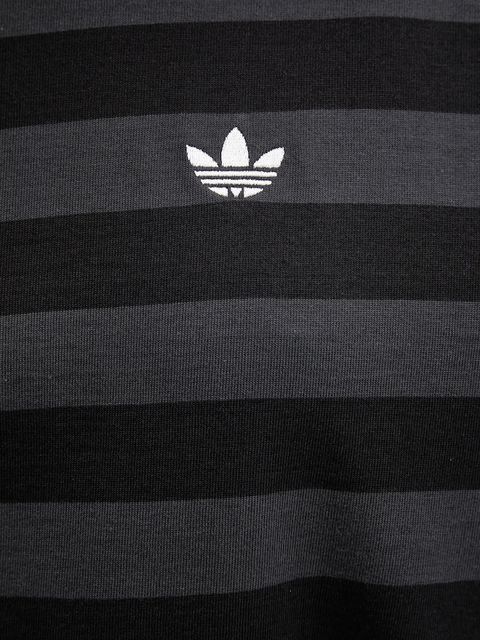adidas Originals t-shirt bawełniany Striped Ss Tee damski kolor czarny KF2321