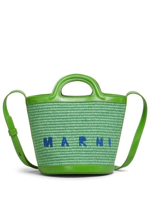 Marni ropicalia logo-embroidered tote bag - Green - zdjęcie produktu nr 1