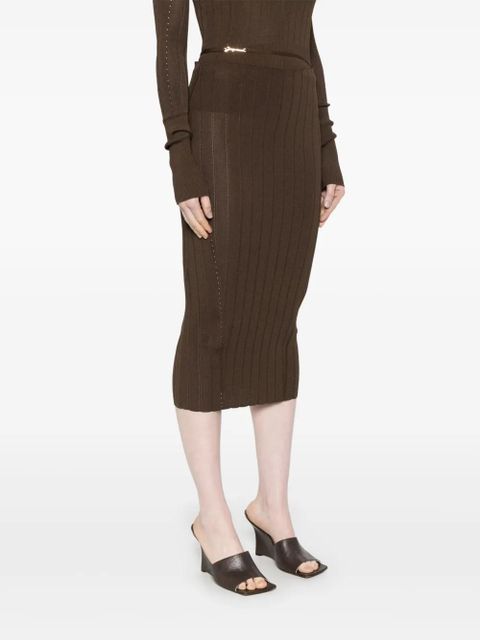 Jacquemus La jupe Pralù midi skirt - Brown