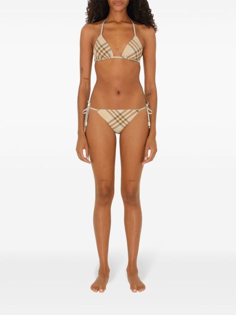 Burberry check-print bikini briefs - Neutrals