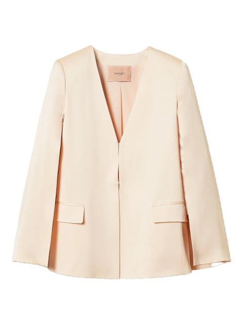 TWINSET cape-detail satin blazer - Neutrals - zdjęcie produktu nr 1