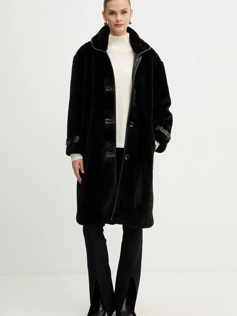 Liu Jo sweter wełniany damski kolor beżowy z golfem MF5059 MS009 - zdjęcie produktu nr 2