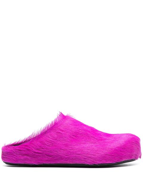 Marni Fussbet Sabot calf-hair slippers - Purple - zdjęcie produktu nr 1