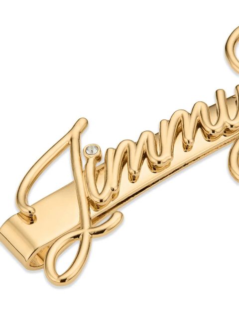 Jimmy Choo Logo Script hair clip - Gold