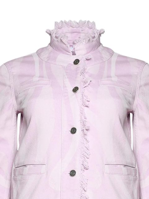 PUCCI frayed-trim printed jacket - Pink - zdjęcie produktu nr 2