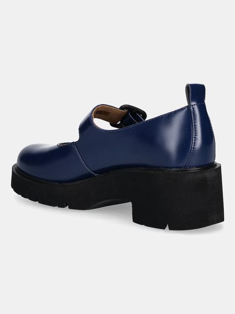 Camper czółenka skórzane Milah kolor granatowy na słupku K201681-006