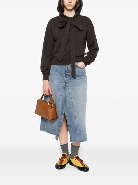 JW Anderson tie-fastening hoodie - Brown - zdjęcie produktu nr 2