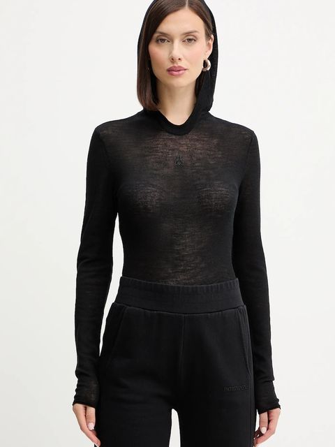 Patrizia Pepe body wełniane damski kolor czarny lekki 2K0349 K034 - zdjęcie produktu nr 1