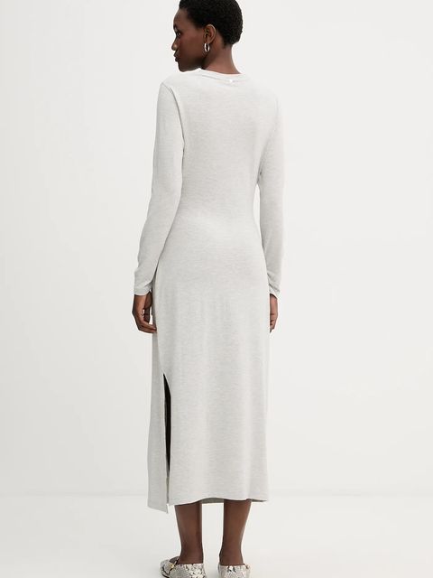 BOSS Orange sukienka kolor szary maxi prosta 50547821