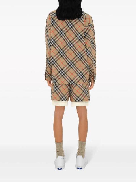 Burberry check-pattern cotton shirt - Brown
