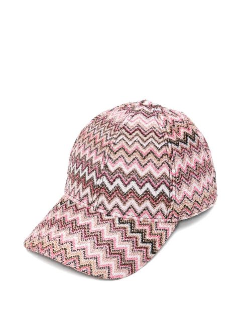Missoni zigzag-knit baseball cap - Pink - zdjęcie produktu nr 1