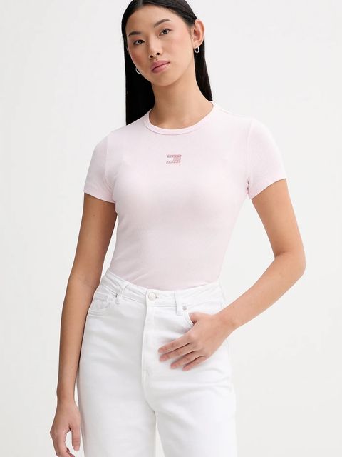 Tommy Jeans t-shirt damski kolor różowy DW0DW17881 - zdjęcie produktu nr 1