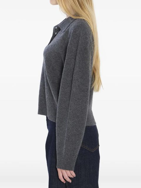 LouLou de Saison Homere long-sleeve polo top - Grey