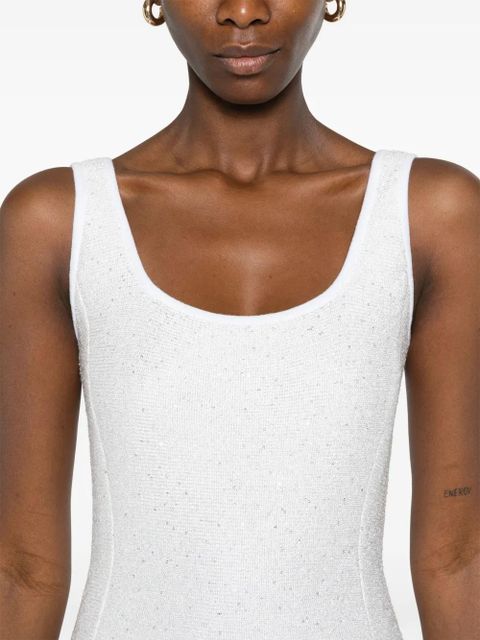 Maje sequin-embellished mini dress - White