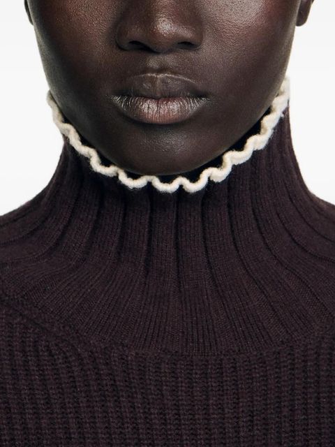 SANDRO turtleneck sweater - Brown