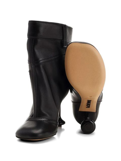 LOEWE Toy petal-toe leather ankle boots - Black