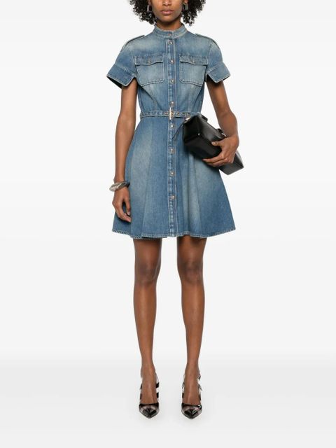Alexander McQueen denim mini dress - Blue