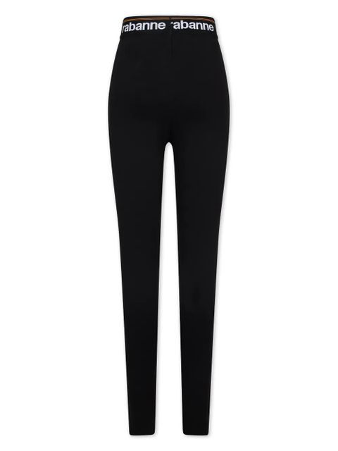 Rabanne Bodyline logo-waistband leggings - Black
