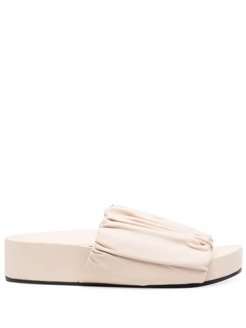 Jil Sander leather platform sandals - Neutrals - zdjęcie produktu nr 1