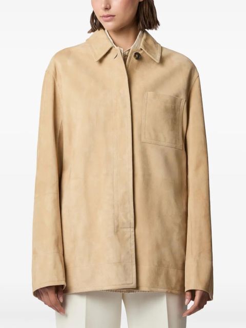 Tod's logo-patch leather jacket - Brown - zdjęcie produktu nr 2