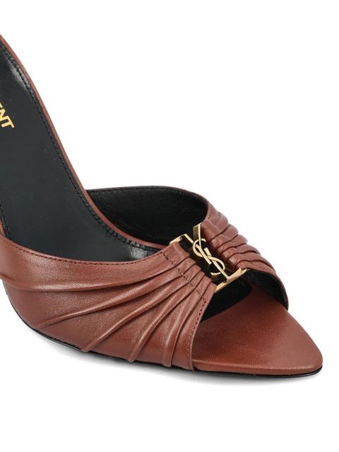 Saint Laurent 90mm Babylone sandals - Brown