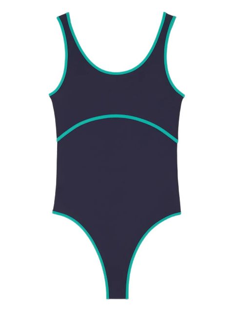 Sunnei Arena contrast-trim swimsuit - Grey - zdjęcie produktu nr 1